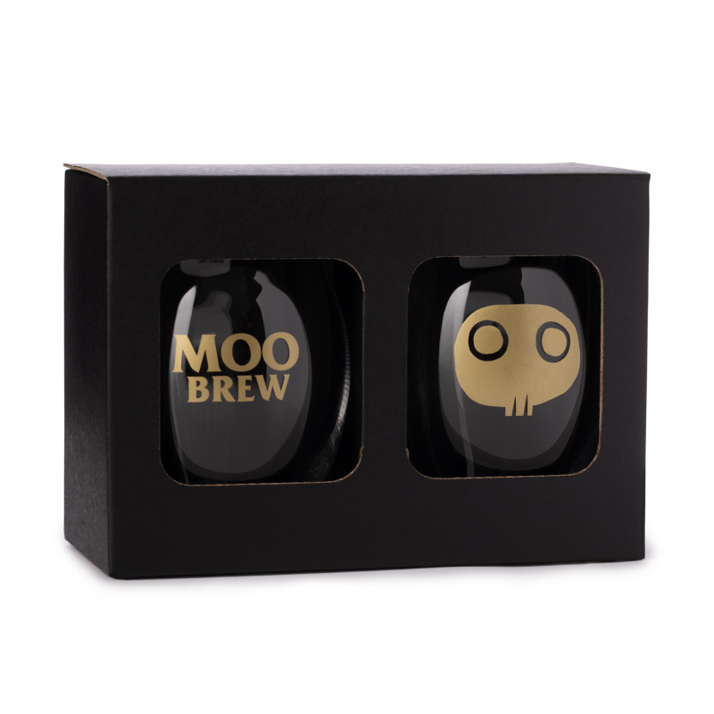 Moo Brew Beer Glasses - Two Pack