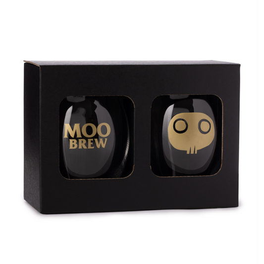Moo Brew Beer Glasses - Two Pack